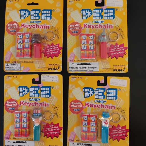 Pez Candy mini Keychain Set - Picture 1 of 2
